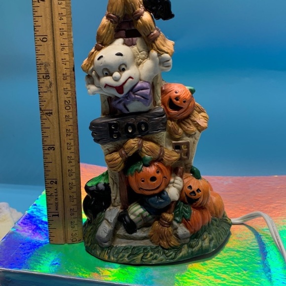 VTG Ting Shen Illuminated porcelain Halloween table piece with 3' cord - Picture 6 of 13